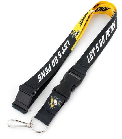 Pittsburgh Penguins Lanyard Breakaway Style Slogan Design Special Order