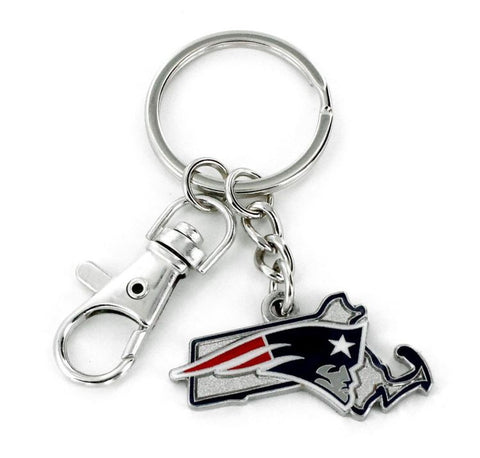 New England Patriots Keychain State Design Special Order