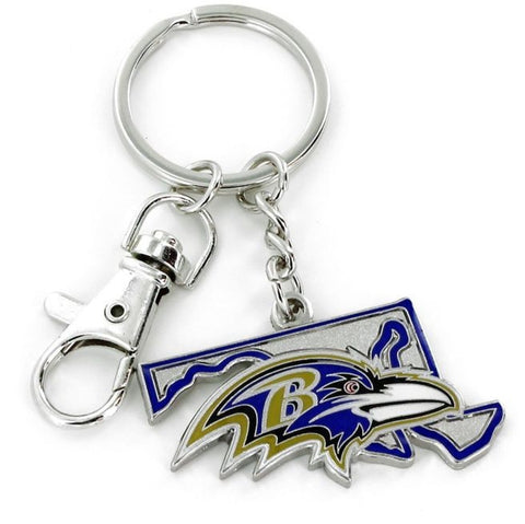 Baltimore Ravens Keychain State Design Special Order