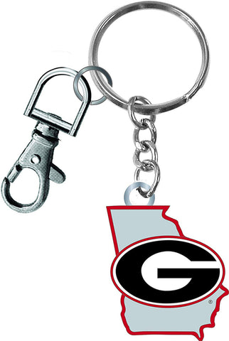 Georgia Bulldogs Keychain State Design Special Order