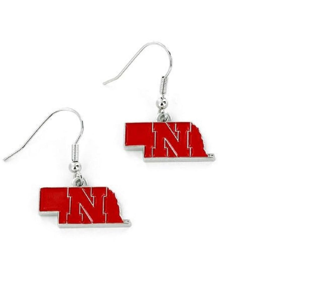 Nebraska Cornhuskers Earrings State Design Special Order