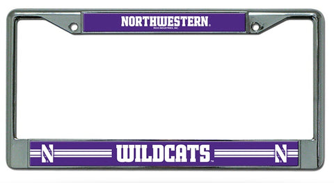 Northwestern Wildcats License Plate Frame Chrome