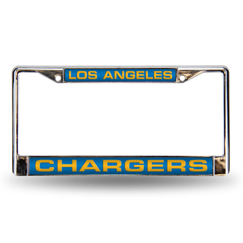 Los Angeles Chargers License Plate Frame Laser Cut Chrome Special Order