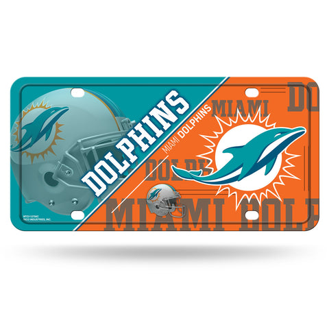 Miami Dolphins License Plate Metal