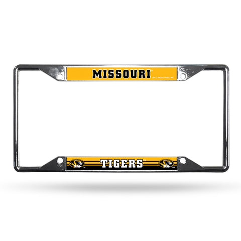 Missouri Tigers License Plate Frame Chrome EZ View Special Order