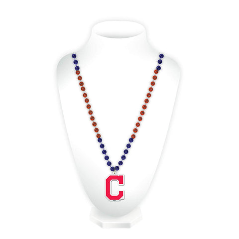 Cleveland Indians Beads with Medallion Mardi Gras Style C Logo Special Order