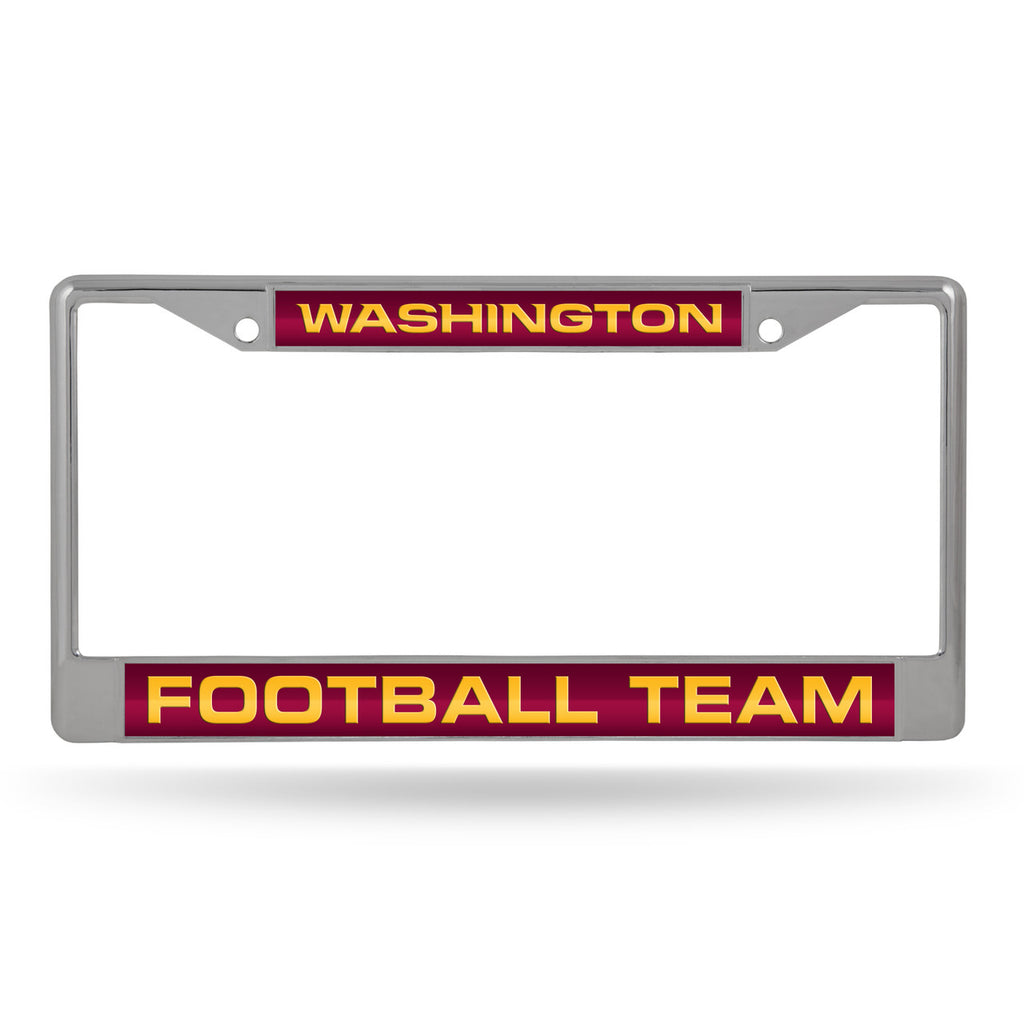 Washington Huskies Football Team License Plate Frame Laser Cut Chrome