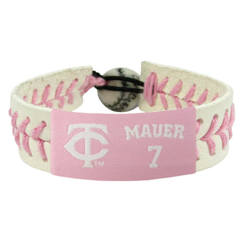 Minnesota Twins Bracelet Baseball Pink Joe Mauer 