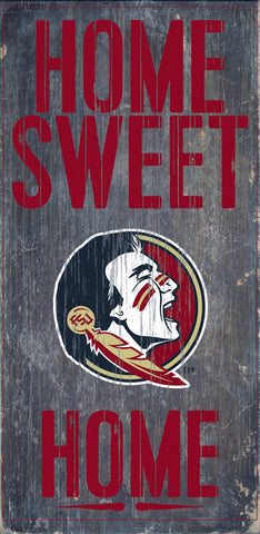 Florida State Seminoles Wood Sign Home Sweet Home 6"x12"