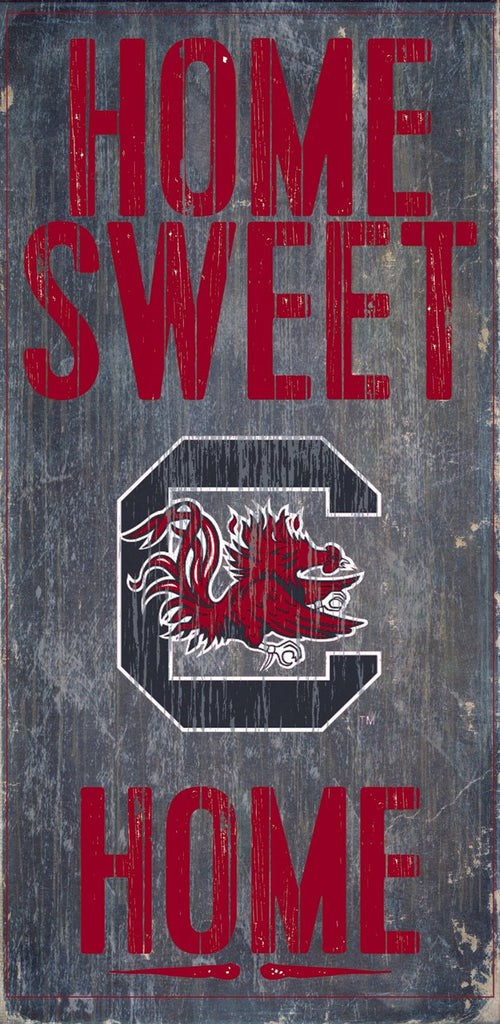 South Carolina Gamecocks Wood Sign Home Sweet Home 6"x12"