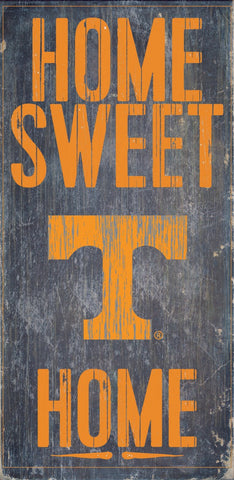 Tennessee Volunteers Wood Sign Home Sweet Home 6"x12"