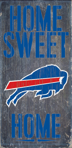 Buffalo Bills Wood Sign Home Sweet Home 6"x12"