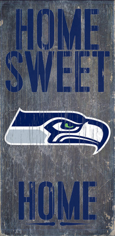 Seattle Seahawks Wood Sign Home Sweet Home 6"x12"