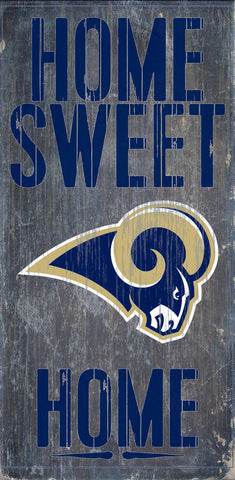 Los Angeles Rams Wood Sign Home Sweet Home 6x12