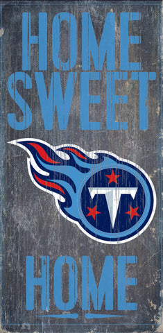 Tennessee Titans Wood Sign Home Sweet Home 6"x12"