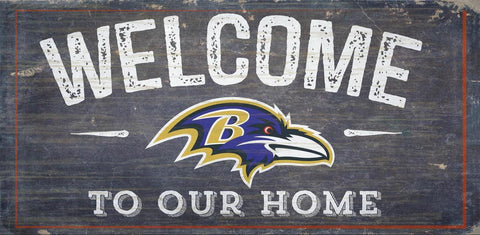 Baltimore Ravens Sign Wood 6x12 Welcome To Our Home Design Special Order