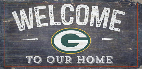 Green Bay Packers s Sign Wood 6x12 Welcome To Our Home Design Special Order