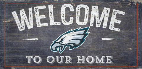 Philadelphia Eagles Sign Wood 6x12 Welcome To Our Home Design Special Order