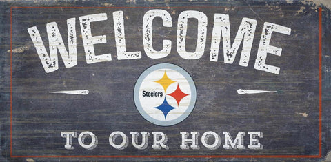 Pittsburgh Steelers Sign Wood 6x12 Welcome To Our Home Design Special Order