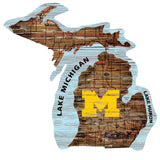 Michigan Wolverines Wood Sign