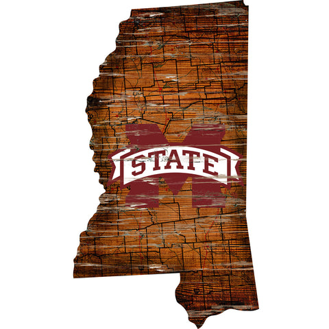 Mississippi State Bulldogs Wood Sign State Wall Art Special Order