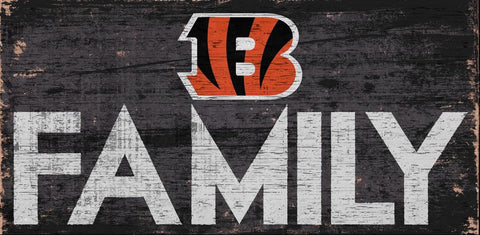 Cincinnati Bengals Sign Wood 12x6 Family Design Special Order