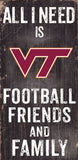 Virginia Tech Hokies Wood Sign