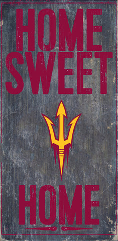 Arizona State Sun Devils Wood Sign Home Sweet Home 6x12 Special Order