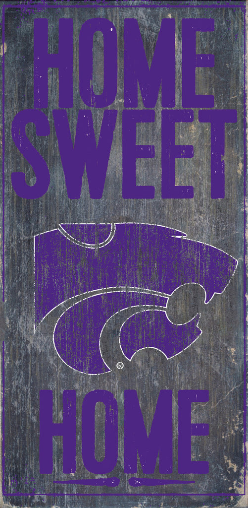 Kansas State Wildcats Wood Sign Home Sweet Home 6x12 Special Order