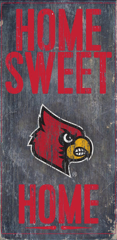 Louisville Cardinals Wood Sign Home Sweet Home 6x12 Special Order