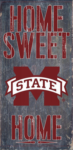 Mississippi State Bulldogs Wood Sign Home Sweet Home 6x12 Special Order