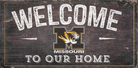 Missouri Tigers Sign Wood 6x12 Welcome To Our Home Design Special Order