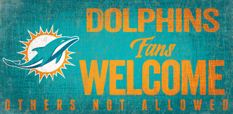 Miami Dolphins Wood Sign