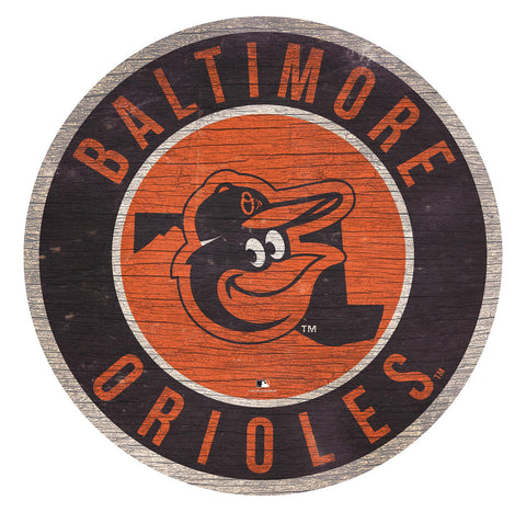 Baltimore Orioles Sign Wood 12 Inch Round State Design Special Order