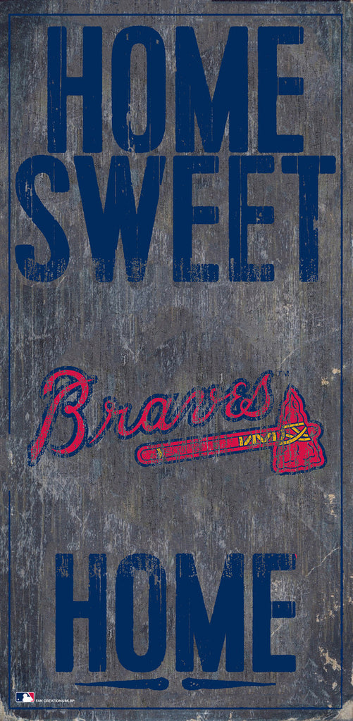 Atlanta Braves Sign Wood 6x12 Home Sweet Home Design