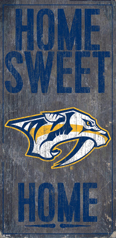 Nashville Predators Sign Wood 6x12 Home Sweet Home Design