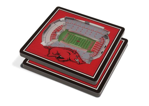 NCAA Arkansas Razorbacks 3D StadiumViews Coasters