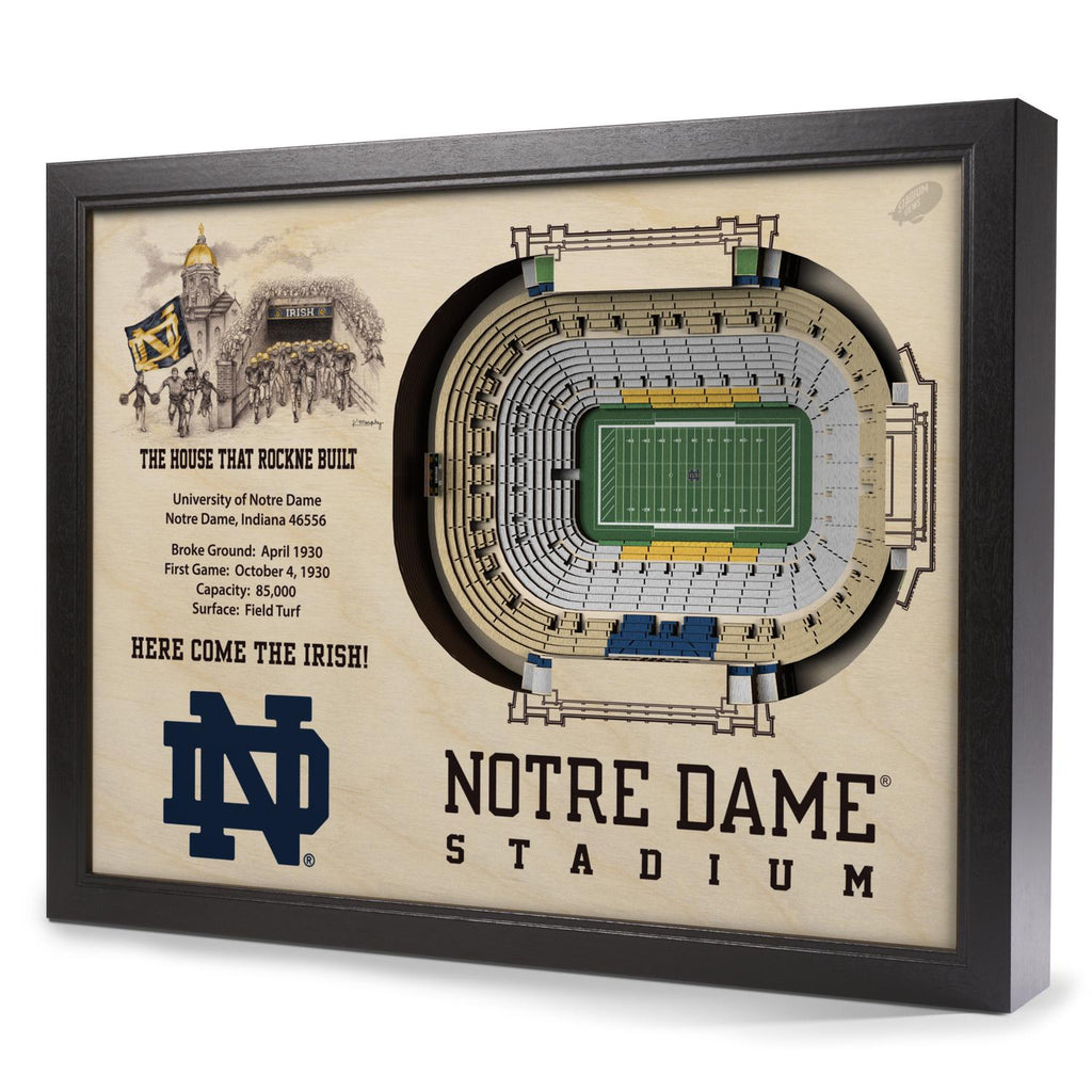 Notre Dame Fighting Irish 25-Layer StadiumView 3D Wall Art