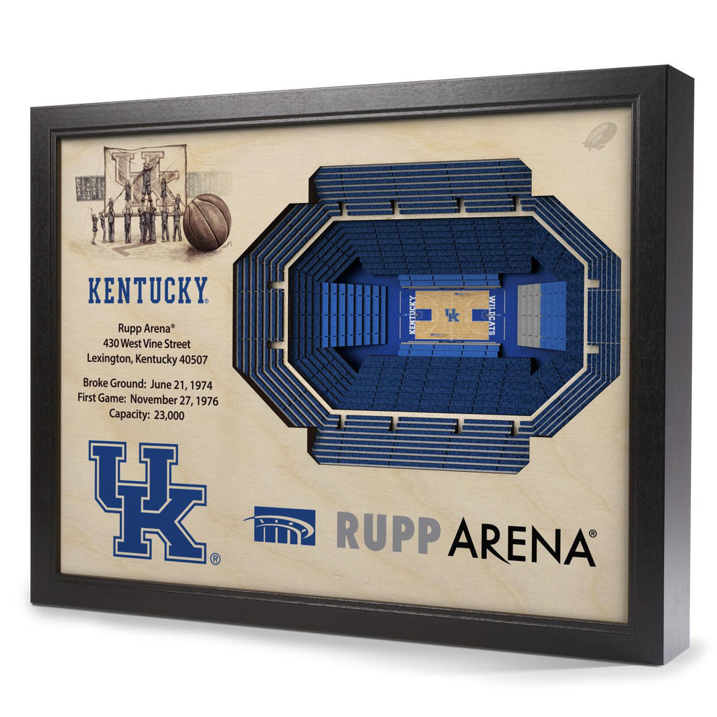 Kentucky Wildcats 25-Layer StadiumView 3D Wall Art