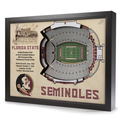 Florida State Seminoles 25-Layer StadiumView 3D Wall Art