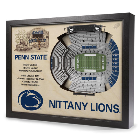 Penn State Nittany Lions 25-Layer StadiumView 3D Wall Art