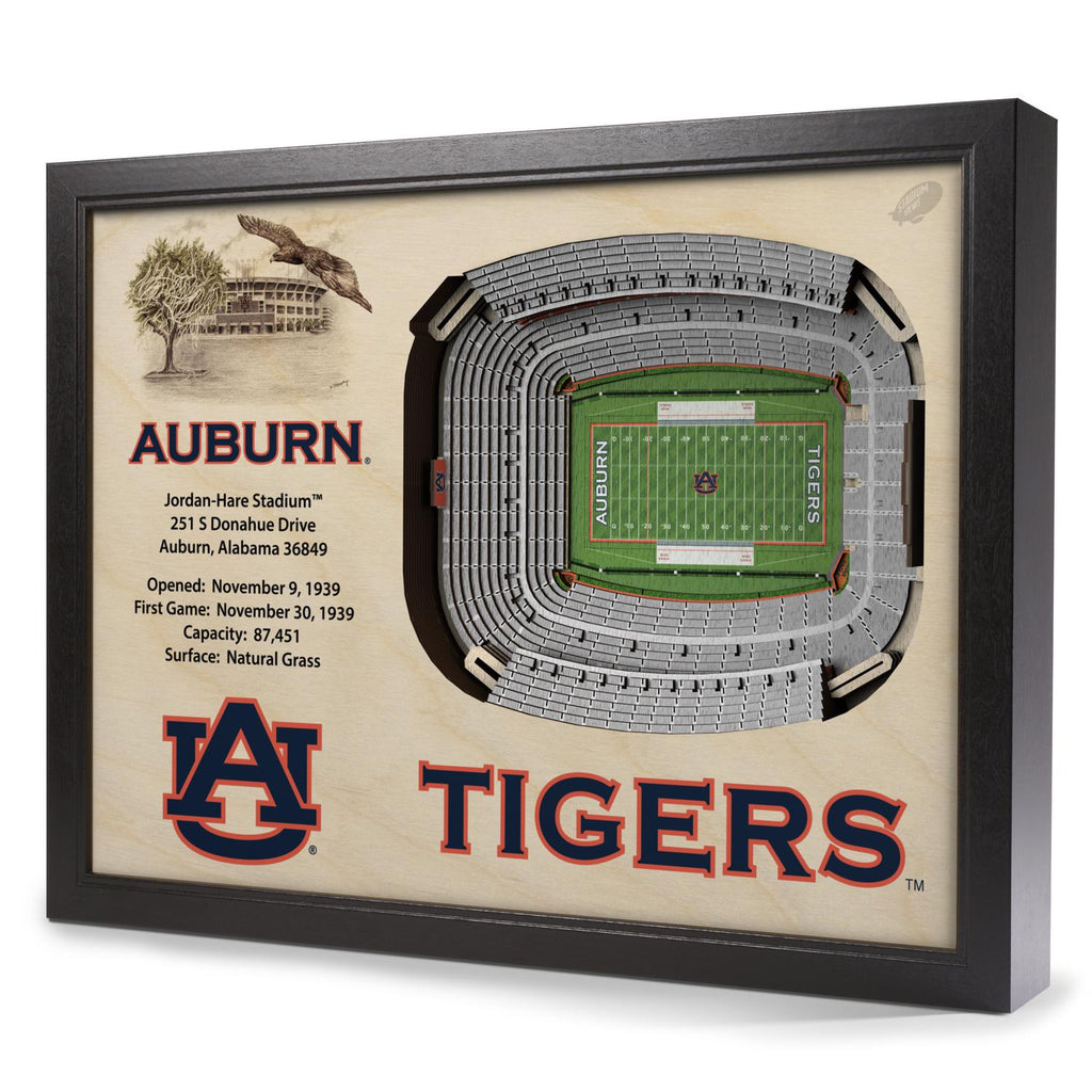 Auburn Tigers 25-Layer StadiumView 3D Wall Art