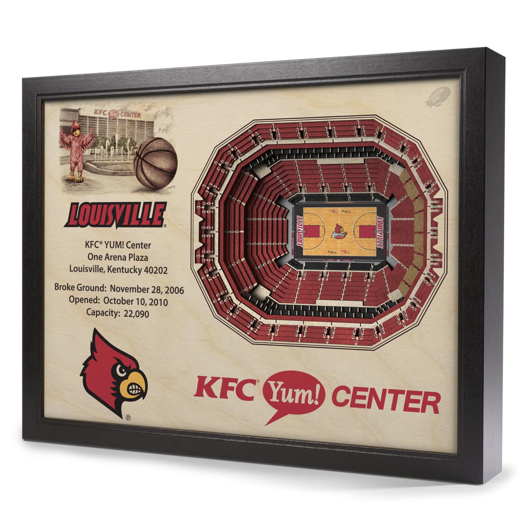 Louisville Cardinals 25-Layer StadiumView 3D Wall Art