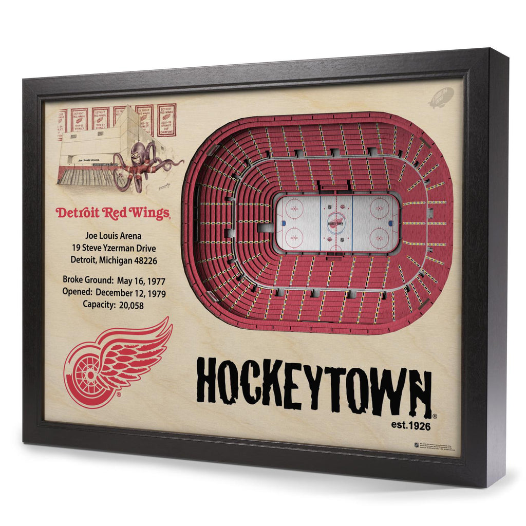 Detroit Red Wings 25-Layer StadiumView 3D Wall Art
