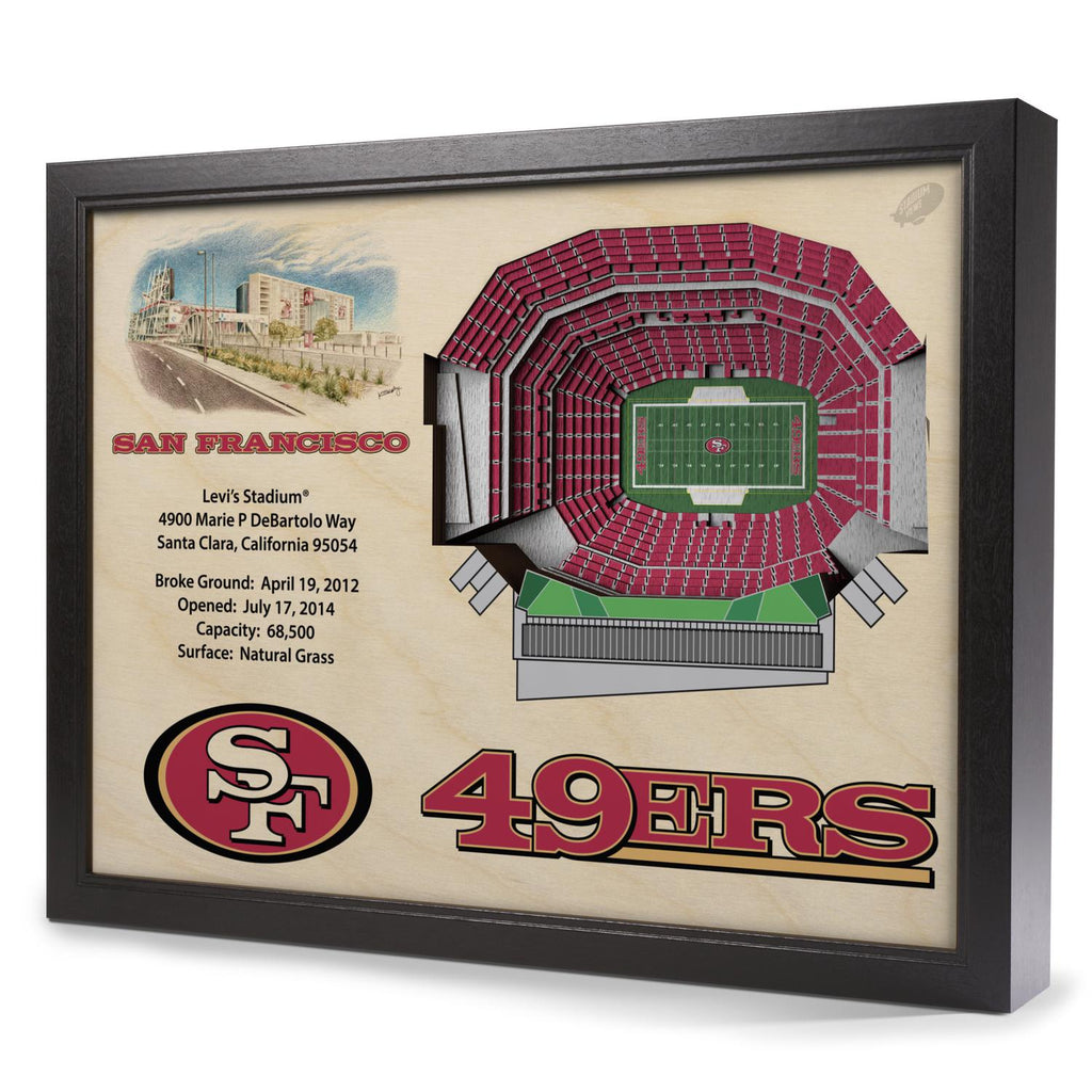 San Francisco 49ers 25-Layer StadiumView 3D Wall Art