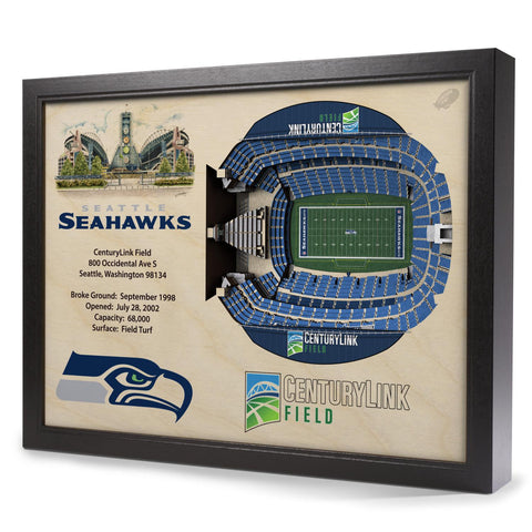 Seattle Seahawks 25-Layer StadiumView 3D Wall Art