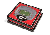 NCAA Georgia Bulldogs 3D StadiumViews Coasters