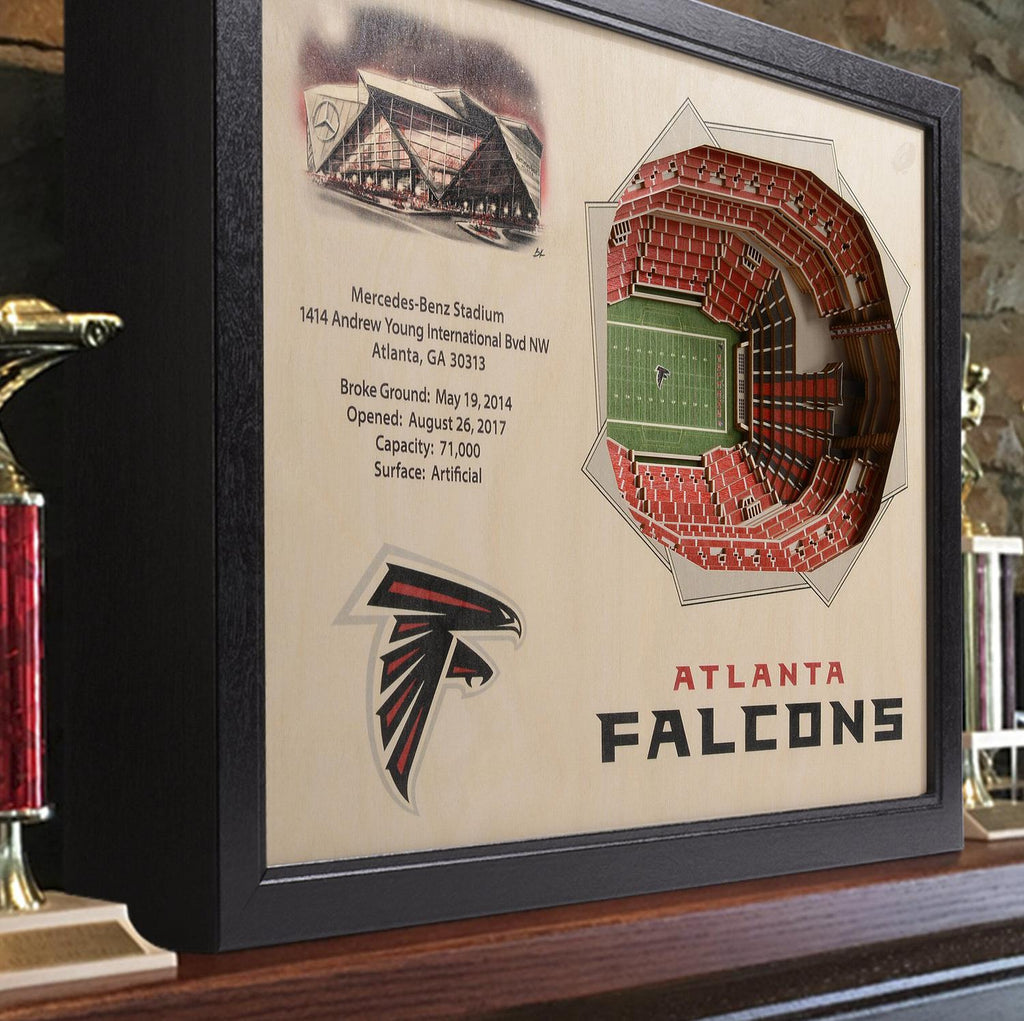 Atlanta Falcons 25-Layer StadiumView 3D Wall Art
