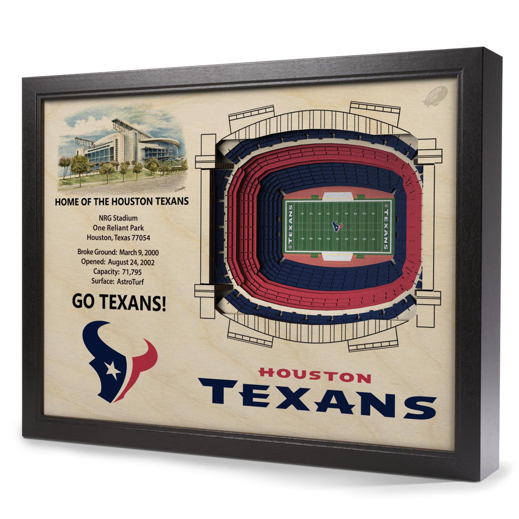 Houston Texans 25-Layer StadiumView 3D Wall Art