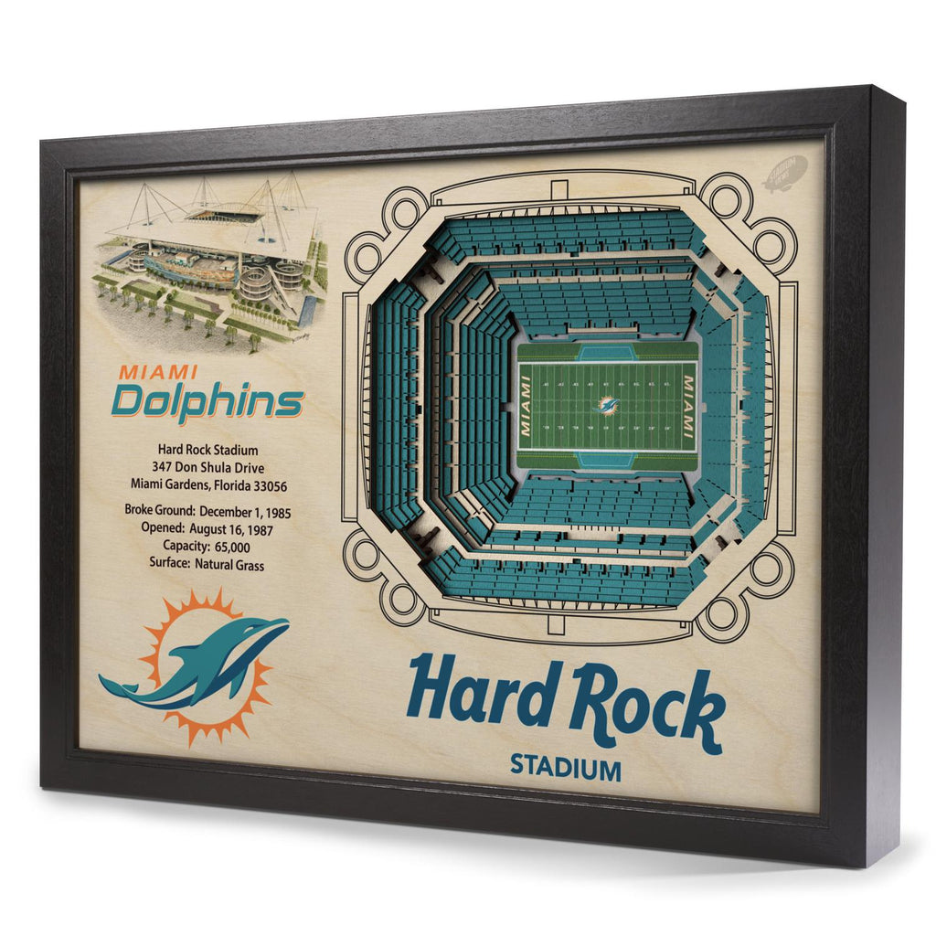 Miami Dolphins 25-Layer StadiumView 3D Wall Art